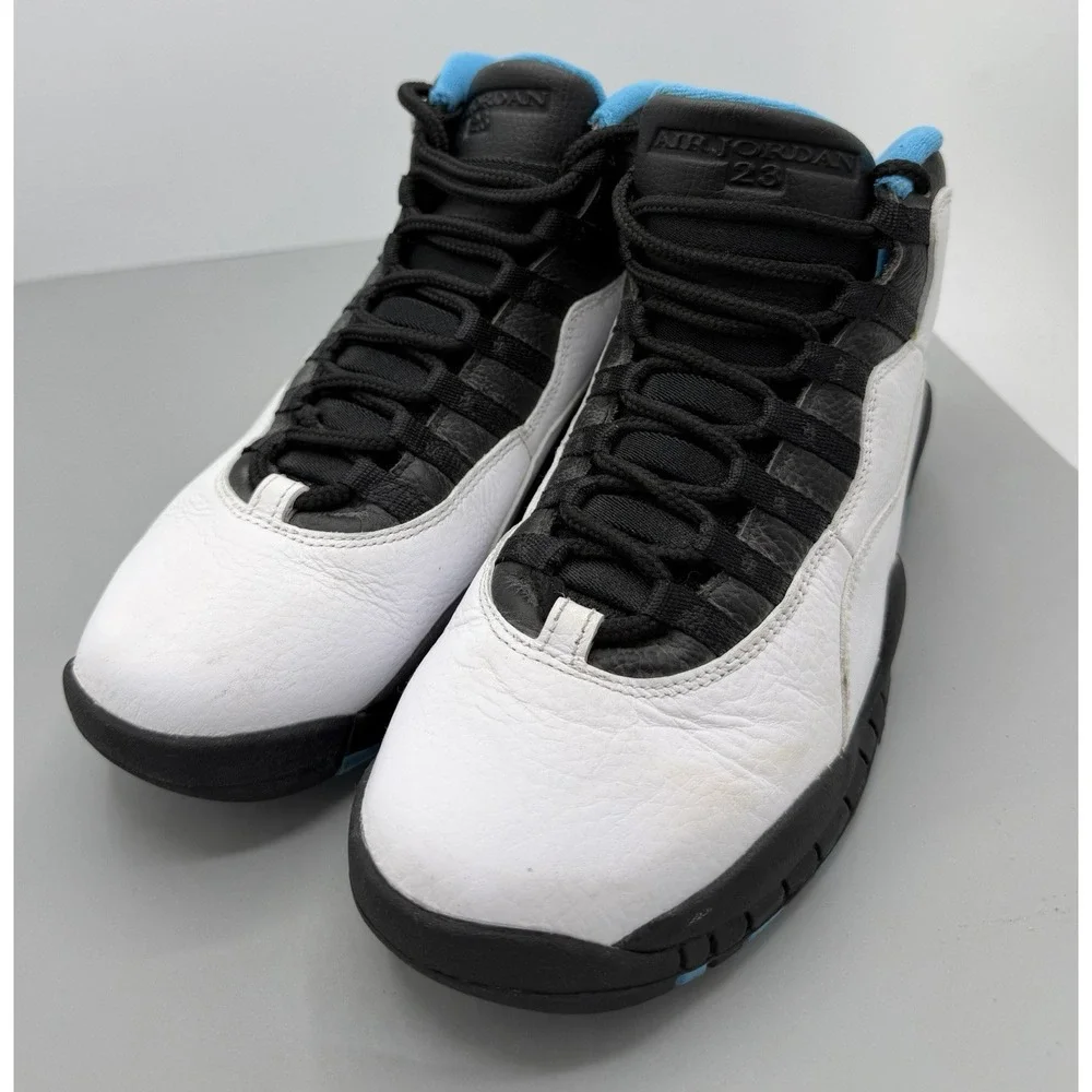 Air Jordan 10 Retro Powder Blue 2014 White/Black/Powder Blue 310805-106 Size 8.5